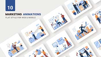 Business Marketing Animations-Flat Concept-39671942