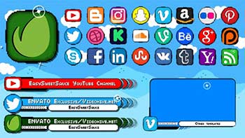 Pixel Social Icons And Lower Thirds-18984559