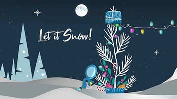 Inkman Christmas Greeting-Let it Snow-39800229