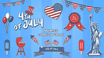 4th Of July Animated Looped Overlays-1187626