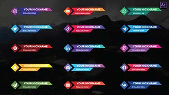 Colorful Social Media Lower Thirds-40069925