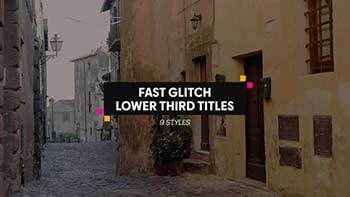 Fast Glitch Lower Third Titles-40086430