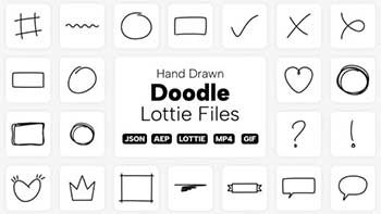 Hand Drawn Doodle Lottie Files-40094099