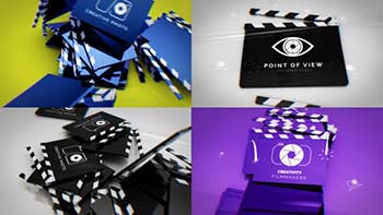 Movie Clapper Board Logo Reveal Bundle-40127829