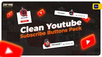 Clean YouTube Subscribe Buttons Pack-40189647