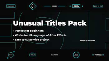 Unusual Titles Pack After Effects-40276267