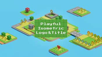 Playful Isometric Logo and Title-40287387