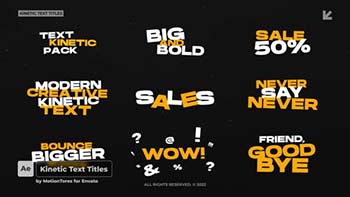 Kinetic Text Titles   AE-40334768