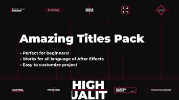 Amazing Titles Pack After Effects-40436037