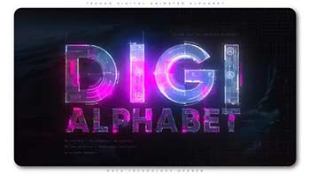 Techno Digital Animated Alphabet-22592914