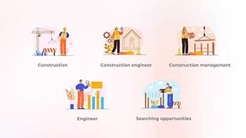Construction engineer-Blue pink orange concept-40752165