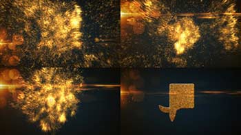 Glowing Particle Logo Reveal 14 Golden Particles 03-14971685