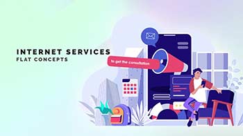 Internet Services-Flat Concept-1018466