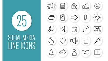 Social Media Line Icons Pack-1160960