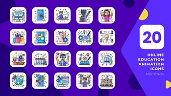 Online Education Animation Icons-1219722