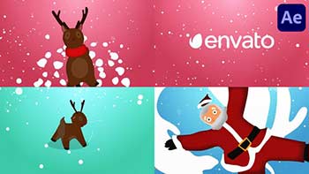 Christmas Santa and Deers Logo Pack-40994875
