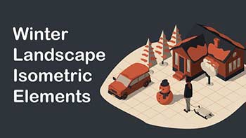 Winter Landscape Isometric Elements-41226097
