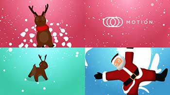 Christmas Santa And Deers Logo Pack-1294403