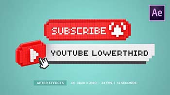 Youtube Lowerthird Subscribe Button 3D Pixel-41317702