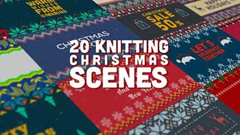 Knitting Christmas Scenes-25115750