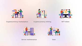 Cryptocurrency mining-Flat concept-42005608