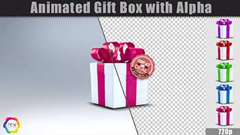 Animated Gift Box with Alpha-6632761