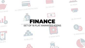 Finance Economy-Set of 16 Animation Icons-42135643