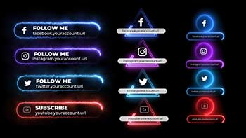 Neon Social Media Lower Thirds-886850