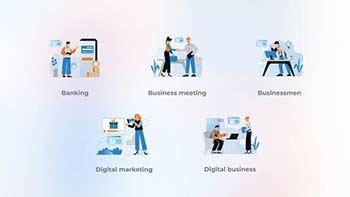 Digital business-Flat blue concepts-42031468