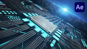 CPU 3D Technology Logo Intro-42076403