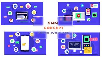 Social Media Marketing Concept Animation Scene-42854124