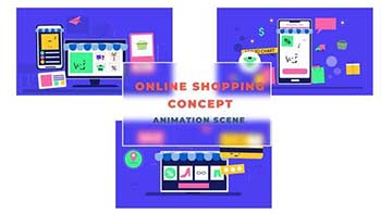 Online Shopping Concept Animation Scene-42854209