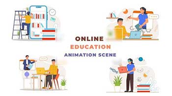 Online Education Animation Scene-42854832