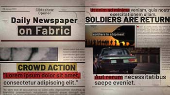 Daily Newspaper on Fabric-43278214