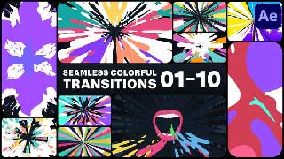 Seamless Colorful Transitions for After Effects