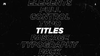 Typography Titles 2 0 After Effects