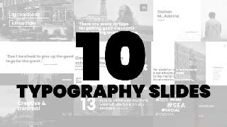 10 Typography Slides AE Corporate