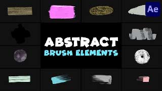 Abstract Brush Elements After Effects-48471392