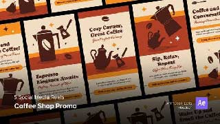 Social Media Reels-Coffee Shop Promo After Effects Template