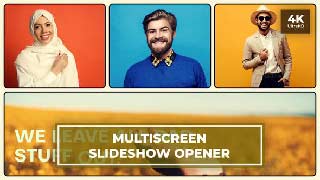 Multiscreen Slideshow Split Screen Opener Dynamic Intro-49266923
