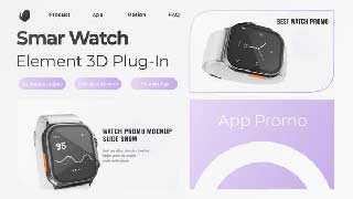 Smart Watch App Mocup 3D