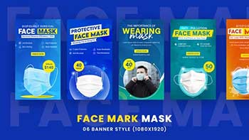 Face Mark Mask Ads Set Stories Pack-35503465