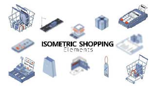 Isometric Shopping Elements-50108060