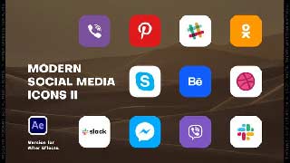 Modern Social Media Icons II-50309975