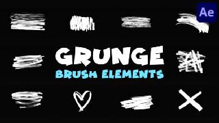 Grunge Brush Elements After Effects-50327315