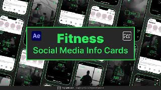 Fitness Social Media Info Cards For After Effects-50360068