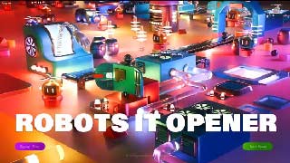 3D Glitch Animation AI Colorful Robots IT Opener-50473636