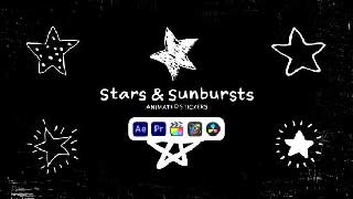 Stars Sunbursts Animated Stickers-50571378