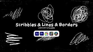 Scribbles Lines Borders Animated Stickers-50571488