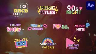 Music Titles Retro Style After Effects-50725811